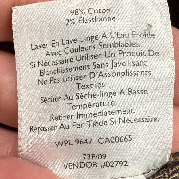 EUC Women's EDDIE BAUER Herringbone Wide Leg Dress Pants Brown/Tan | Size 14 - Picture 11 of 12